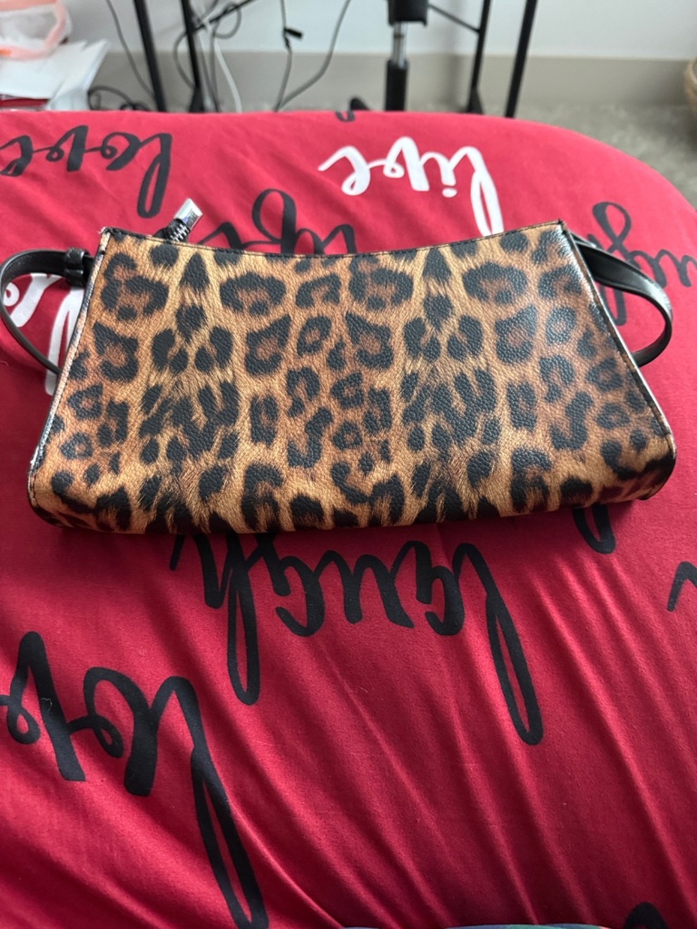 Source Unknown Leopard Print Crossbody Bag - Brown & Black